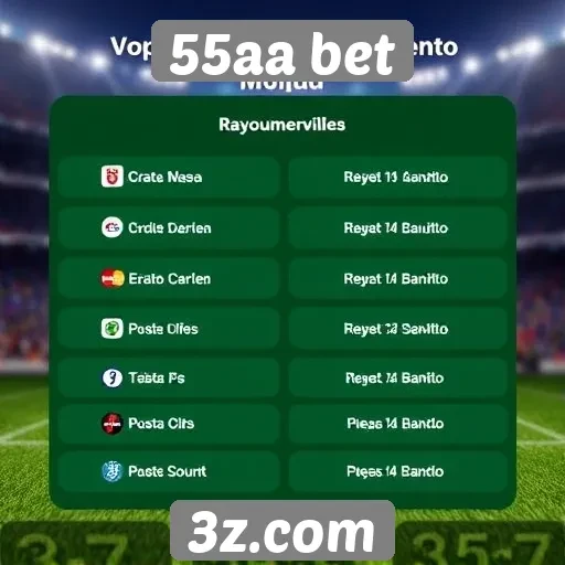 Comparação de métodos de pagamento disponíveis no 55aa bet